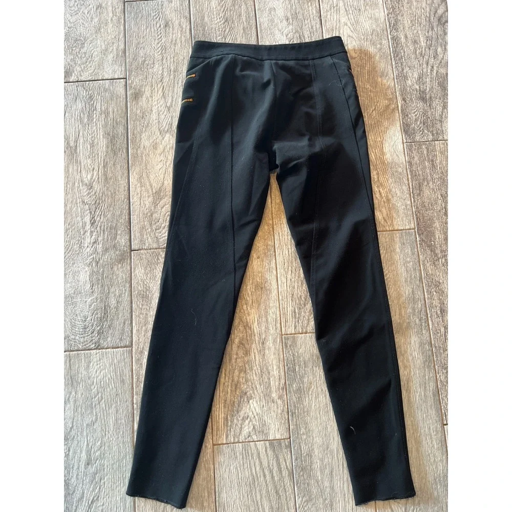 Express Skinny Pants Trousers Black size 2 Mid Rise Zippers Moto Y2K 90s Stretch